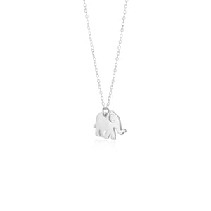 Elephant Necklace - Solid Sterling Silver Jewelry