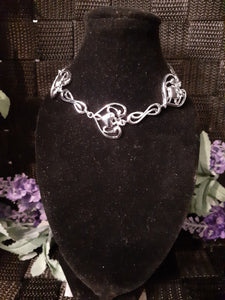 925 Sterling Silver Heart Earrings and Bracelet set