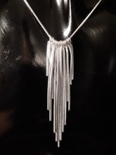 Load image into Gallery viewer, 925 Sterling Silver Tassel Necklace and Earrings set