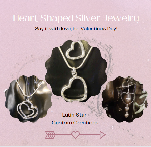 Heart Shaped Silver Jewelry, Say it with love, for Valentine’s Day!
