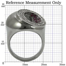 Load image into Gallery viewer, 0W304 Ruthenium Brass Ring with Synthetic in Ruby