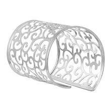 Load image into Gallery viewer, Silver Brass Cuff Silver Plated Bangle