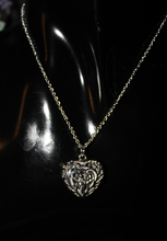 Load image into Gallery viewer, 925 Sterling Silver Hollowed Out Heart and Earrings set