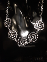 Load image into Gallery viewer, 925 Sterling Silver Statement Necklace and Earrings set