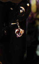 Load image into Gallery viewer, 925 Sterling Silver Multi Color Stones with Diamonds Necklace and Earrings set