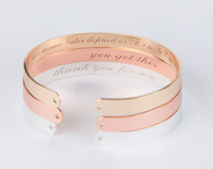 Secret Message Engraved Bracelet, Personalized