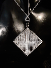 Load image into Gallery viewer, 925 Sterling Silver Square Pendant Necklace