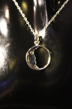 Load image into Gallery viewer, 925 Sterling Silver Half Moon Pendant Necklace