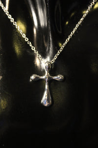 925 Sterling Silver Cross Necklace, Earrings and Bracelet set