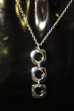Load image into Gallery viewer, 925 Sterling Silver 3 Square Necklace