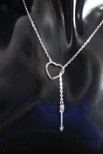 Load image into Gallery viewer, Stainless Steel Heart with Arrow Necklace
