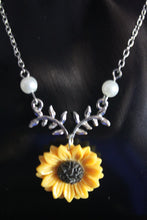 Load image into Gallery viewer, Sunflower/Leaf Branch Charm Necklace