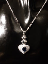 Load image into Gallery viewer, 925 Sterling Silver Heart Necklace and Earrings set