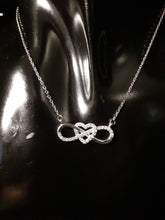 Load image into Gallery viewer, 925 Sterling Silver Heart with Infinity Symbol Necklace