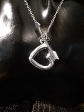 Load image into Gallery viewer, 925 Sterling Silver Heart and Arrow Necklace