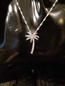 925 Sterling Silver Palm Tree Necklace