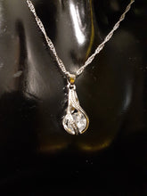 Load image into Gallery viewer, 925 Sterling Silver Water Drop Necklace and Earrings set