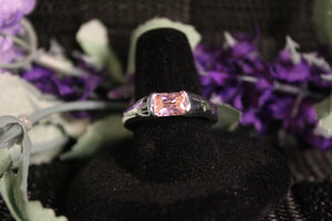 925 Sterling Silver Ring with Purple Stone