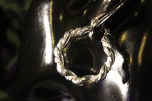 Load image into Gallery viewer, 925 Sterling Silver Twisted Hoop Earrings