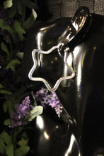 Load image into Gallery viewer, 925 Sterling Silver Star Hoop Earrings