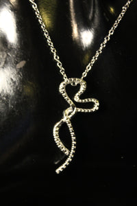 925 Sterling Silver Twisted Charm Necklace