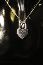 Load image into Gallery viewer, 925 Sterling Silver &quot;I LOVE YOU&quot; Heart/Lock Necklace