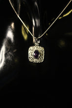 Load image into Gallery viewer, 925 Sterling Silver Charm with Purple Stone