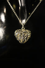 Load image into Gallery viewer, 925 Sterling Silver Hollow Heart Pendant Necklace