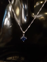Load image into Gallery viewer, 925 Sterling Silver Classic Square Stone Set - Sapphire
