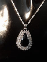 Load image into Gallery viewer, 925 Sterling Silver Tear Drop Necklace and Earrings set