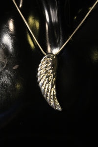 925 Sterling Silver Wing Charm and Necklace