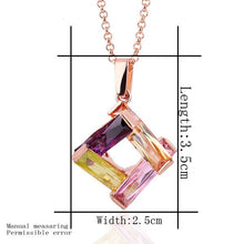 Load image into Gallery viewer, Flaire Necklace in 18K Rose Gold Plated with Swarovski Crystals