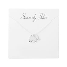 Load image into Gallery viewer, Elephant Necklace - Solid Sterling Silver Jewelry