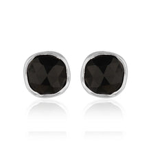 Load image into Gallery viewer, Sterling Silver Black Onyx Ear Tops