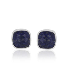 Load image into Gallery viewer, Sterling Silver Lapis Ear Tops