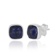 Load image into Gallery viewer, Sterling Silver Lapis Ear Tops